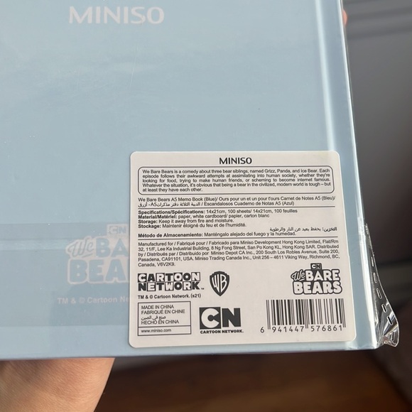 We love you berry much notebook miniso Cartoon Network we bare bears notebook - Picture 3 of 8